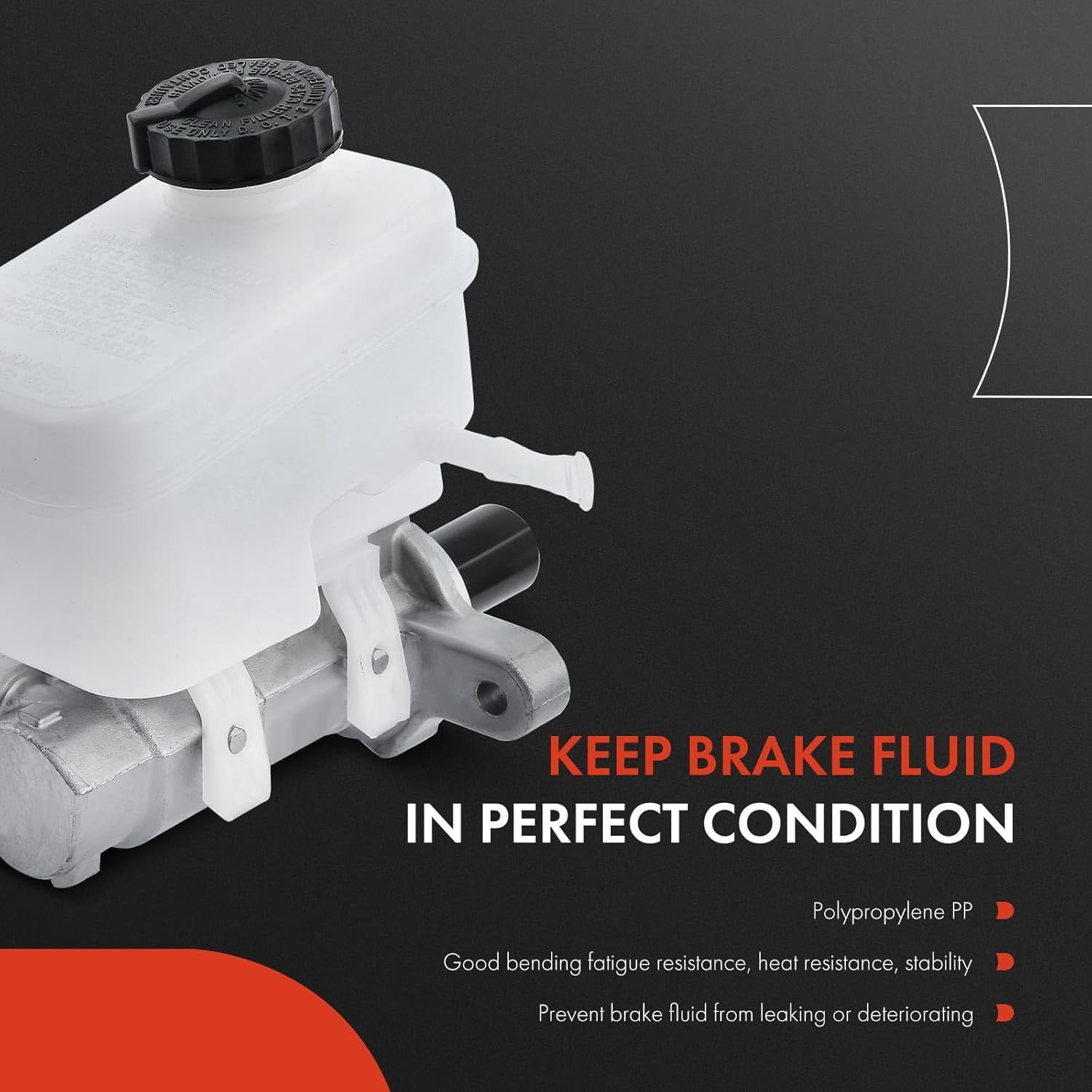 A-Premium Brake Master Cylinder with Reservoir and Cap Compatible with Jeep Vehicles - For Grand Cherokee 1999 2000 2001 2002 2003 2004 - Replaces 5011260AA, 5011260AB