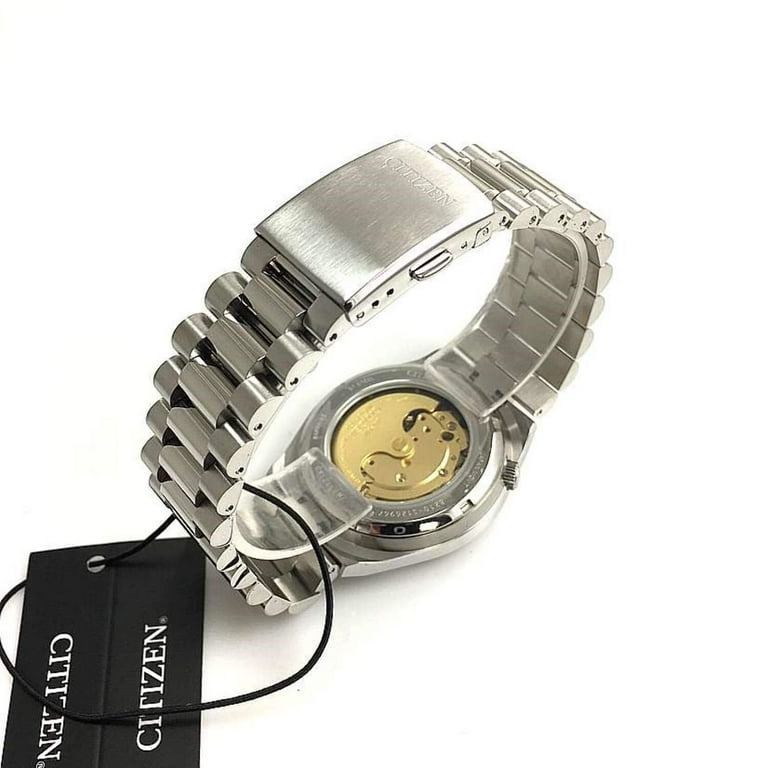 Citizen Men's Automatic Watch with Black Dial, Silver-Tone