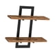 thumbnail image 4 of Estantes Flotantes Repisa de Pared Organizador Colgante Soporte de Exhibición Rústico de Dos Niveles en Madera Y Hierro Adecuado para Sala Dormitorio, 4 of 9