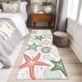 thumbnail image 5 of Red Sage Green Starfish Coastal 2'x6' Runner Rug, Beach Nautical Coral Sea Washable Non-Slip Area Rugs for Hallway Kitchen Floor Bedroom Entryway, Laundry Carpet Decoration Indoor Mat, 5 of 9