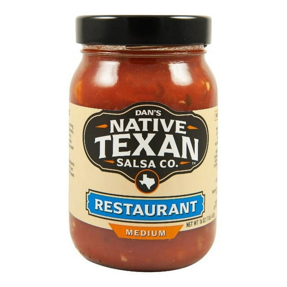 Native Texan Restaurant Style Medium Salsa, 16 oz Jar