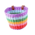 thumbnail image 3 of Tnarru Kids Bike Basket Rainbow Color Carrying Basket for Kids Girls Riding S withoutLiningCloth, 3 of 9