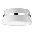 thumbnail image 1 of Symphony 3 Light Incandescent Polished Chrome Semi-Flushmount with White Shade, 1 of 1
