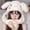 A white, variant on Kawaii Hat Cinnamoroll Accessories Cute Plush Hat Keep Warm Bunny Hat Ears Up Plush Toy Winter Cap