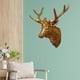 thumbnail image 5 of Elegante estatua de ciervo con tres astas, escultura decorativa para pared, ideal para la sala de estar. dorado, 5 of 8