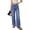 Bright Blue, variant on Jeans for Women Summer High Waisted Button Straight Leg Stretchy Cropped Raw Hem Trendy Denim Pants Pockets