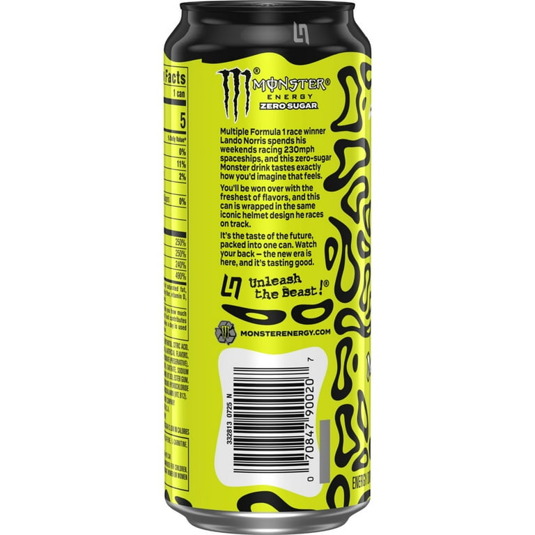 Monster Energy, Lando Norris, Sugar Free Energy Drink, 16 fl oz, Can