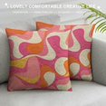 Fenyluxe Boho Pillow Covers Retro Orange Pink Yellow Throw Pillow