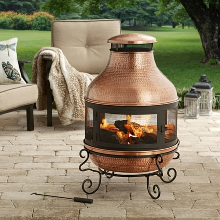 Copper Chiminea Fire Pit