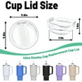 thumbnail image 6 of 40 OZ Tumbler Lid Replacement Fit for Stanley Cup, 2 Pack Clear Replacement Lids Fit for Stanley Travel Tumbler, Spill Proof Tumbler Covers for Stanley Cup Accessories (Clear - White), 6 of 9