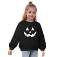 thumbnail image 3 of Odeerbi Toddler Boys Girls Halloween Crewneck Sweatshirts Fall Winter Cotton Sweatshirt Toddler Kids Cute Solid Color Halloween Print Long Sleeve Sweatshirts Top Toddler Clothes Black, 3 of 5