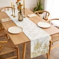 thumbnail image 3 of Palm Trees Table Runner - 48 Inch Long, Kitchen Dining Table Runner Dresser Scarves, Yellow Tropical Plants Summer Forest Scenery Farmhouse Decor for Coffee Tables Wedding Party Banquet, 3 of 8