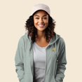 thumbnail image 4 of Dalix Taco Embroidered Fleece Zip Washed Hoodie Cold Fall Winter Women in Sage XL X-Large, 4 of 5