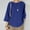 Blue shirts for women, variant on up to 60% off Gifts Usmixi Shirts for Women Cotton Linen Casual Solid Plus Size Pullover Tee Tops Summer Trendy Plain 3/4 Sleeve Round Neck Ladies Blouses Blue XXXL