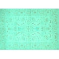 thumbnail image 1 of Ahgly Company Machine Washable Indoor Rectangle Persian Turquoise Blue Traditional Area Rugs, 2' x 3', 1 of 4