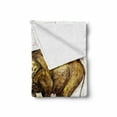 thumbnail image 2 of Animal Soft Flannel Fleece Throw Blanket, Giant Design on Minimalist Ball with Watercolor Flowers on Head Art Print, Cozy Plush for Indoor and Outdoor Use, 50" x 60", Multicolor, by Ambesonne, 2 of 6