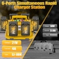 thumbnail image 4 of 【Simultaneously Charging】 6-Port Fast Charging Station for De*walt 20V/60V Battery,Replacement for DCB104, DCB102, DCB112, DCB117, DCB118 Charger, 4 of 7