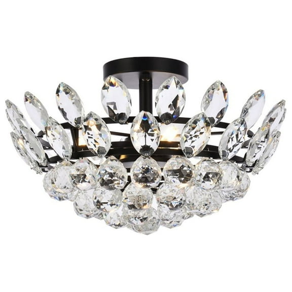 Emilia 16 inch flush mount in black