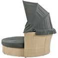 thumbnail image 5 of Convertible Wicker Rattan Daybed with 4 Pillows / Ideal for Outdoor Relaxation on Porch, 5 of 7