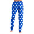 thumbnail image 4 of Trgacdwlo Womens Star Print Pajama Pants Loose Fit Joggers Women's Pajama Bottoms Elastic Waist Drawstring Soft Sleep Pants for Women with Pocket, 4 of 5