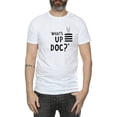 thumbnail image 1 of Looney Tunes Mens What's Up Doc Bugs Bunny Striped Cotton T-Shirt, 1 of 7