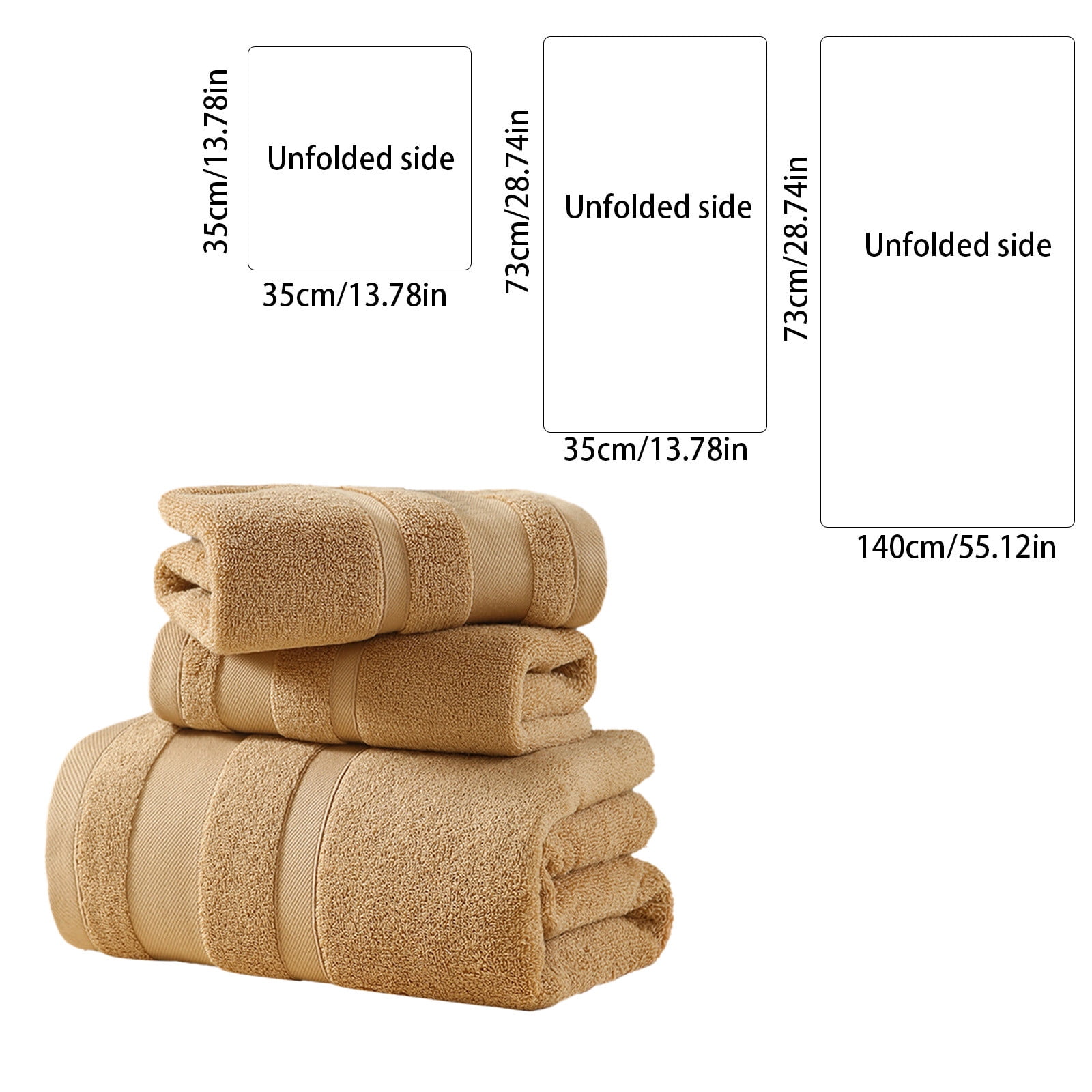 Bath Towel Three Piece Set Bath Towel Cotton Large Bath Towel Soft Absorbent Bathroom Bath Towel Gift Set