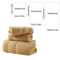 thumbnail image 3 of Wovilon Towel Three Piece Set Cotton Large Bath Towel Soft Absorbent Bathroom Bath Towel Gift Set, 3 of 6