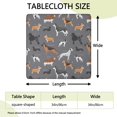 thumbnail image 2 of Dalmatian Corgi Bulldog Square Fitted Tablecloth with Elastic Edge,Square Table Cover,Washable Elastic Table Cover for Home Kitchen Party Decor 34"x34", 2 of 6