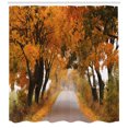 thumbnail image 3 of Ambesonne Fall Shower Curtain, Serene Vivid Maple Trees, 69"Wx75"L, Orange Brown Green, 3 of 3