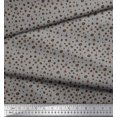 thumbnail image 2 of Soimoi Poly Georgette Fabric Coffee Beans & Coffee Beverages Printed Fabric 1 Yard 52 Inch Wide, 2 of 3