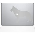 thumbnail image 1 of The Decal Guru I Love My German Shepherd Decal Vinyl Sticker, 15" MacBook Pro (2015 & Older Models), Silver, 1 of 1