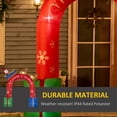 thumbnail image 3 of Outsunny 9ft Christmas Inflatables Outdoor Decorations Arch with Santa Claus Riding a Sled, Blow-Up LED Yard Christmas Decor for Garden, Lawn, Party, 3 of 8