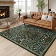 thumbnail image 5 of Lahome Floral Washable 5'x7' Rug, Green Area Rugs for Living Room, Non Slip Boho Dining Room Rug Under Table, Botanical Ultra Thin Floor Carpet for Bedroom Home Office, Green, 5 of 12