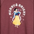 thumbnail image 3 of Disney - Merry And Bright Snow White - Women's Lightweight French Terry Long Sleeve Shirt, 3 of 5