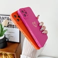 thumbnail image 6 of for iPhone 11 Pro Max Case(6.5" 2019),Side&Back Cute Plated Love Heart with Anti-Fall Lens Cameras Cover Protection Soft TPU Shockproof Anti-Fingerprint Phone Cases for Women Girls Men,Orange, 6 of 14
