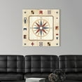 thumbnail image 3 of Great Big Canvas "Compass Rose"  by Avery Tillmon Gray Blue Burgundy coastal  Wrapped Canvas Print Wall Artwork, 3 of 7