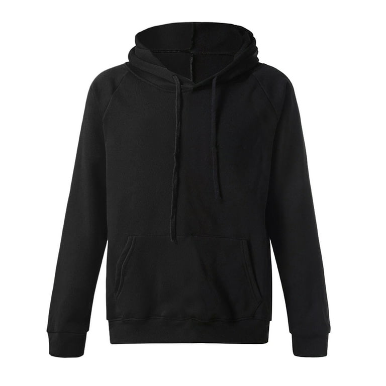 Gubotare Mens Sweatshirts Hoodies Men s Full Zip Thermal Lined Hooded Sweatshirt Black L Walmart