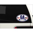 thumbnail image 2 of Flag of Georgia / American Flag Oval 3M Vinyl Bumper Sticker Decal | Navy & Gold Valdosta, GA Sticker Vinyl Decal, 2 of 3