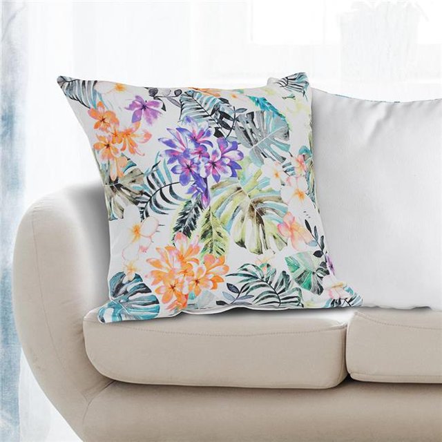 LR Resources PILLO07372MLTIIPL 18 x 18 in. Tropical Paradise Square Throw Pillow - Multi Color
