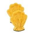 thumbnail image 2 of Kingtowag Coral Fleece Pet Grooming Gloves Yellow 2pc, Multi Functional Towel Mittens Quick Drying for Dog Bathing, Absorbent Towel Mittens Pet Drying Gloves, 2 of 7