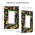 thumbnail image 5 of Kll Mardi Gras3 Wall Plate,Gloss Finish,Standard Size 1 - 5" X 3", Polycarbonate Thermoplastic,Electric Receptacle Plug Covers, 5 of 8