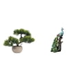 thumbnail image 1 of Árbol Bonsái Artificial, Estatua De Pavo Real, Colección De Esculturas De Animales, Planta Artificial En Maceta, Elegante Adorno De Mesa Para Dormitorio, Oficina, Sala De Estar, Estantería,, 1 of 8