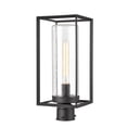 thumbnail image 3 of Millennium Lighting 4581-PBK Wheatland - 1 Light Outdoor Post Lantern-17.63 Inches Tall and 7.5 Inches Wide   Powder Coat Black Finish with Clear Seeded Glass, 3 of 5