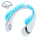 thumbnail image 1 of Ventilador de cuello portátil, ventilador de cuello plegable de 5000 mAh, ventilador de cuello portátil sin aspas, silencioso, sin aspas, ventilador de cuello colgante con enfriamiento de 360°, blanco, 1 of 4