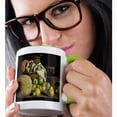 thumbnail image 2 of 3drose, Still Life with a Melon, Pears and Kitchen Containers by Luis Melendez, C. 1770, 11oz Two-tone Green Mug, 2 of 6