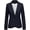 Blue, variant on Womens Business Casual Blazer Work Office Coats Pocket Back Slit Jacket Suit, Size S-2XL