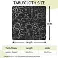 thumbnail image 2 of Math Equations Chemistry Symbols Black Pattern Square Fitted Tablecloth with Elastic Edge,Square Table Cover,Washable Elastic Table Cover for Home Kitchen Party Decor 36"x36", 2 of 6