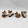 thumbnail image 3 of JINGT Artificial Faux Pelt Fox Ornament Lifelike Fox Model Home Decoration Gray A, 3 of 8