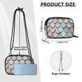 thumbnail image 4 of FORMRS Mini Crossbody Bag for Women Adjustable Shoulder Rope Travel Casual Phone Purse, Blue Shimmering Pattern, 4 of 7