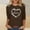 A957 Brown, variant on St. Patrick's Day Graphic Tee for Women LOVE Script Heart Shamrock Border Crewneck Long Sleeve Lightweight Soft Festive Holiday Celebration Top